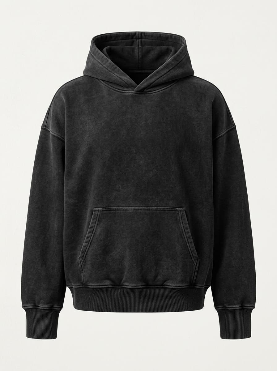 GOJE OVERSIZED HEAVYWEIGHT HOODIE - Washed Black